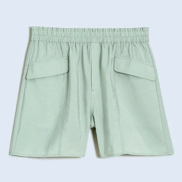 Madewell Pull On Cargo Softdrape Lightweight High Rise Shorts US Women's M New - Picture 2 of 7